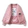 Herrenjacken Wintervarsity Männer Frauen Feste Farbe Baseball Kapuze Casual Coat Windbreaker Paar Kleidung High Street Youth Pink 230216