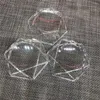 装飾的な置物ヘキサグラム形状の透明なクリスタルボールホルダーベースアクリル球体装飾のためのスタンド