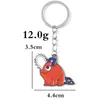 Keychains Anime Chainsaw Man Acrylic Keychain Pochita Power Figure Pendant Double Sided Key Chain For Friends Christmas Gift