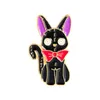 Cartoon Accessories Black Cat Jiji Enamel Pins Movie Brooches Custom Animal Badge For Bag Hat Clothes Lapel Pin Collar Jewelry Gift Dhjce