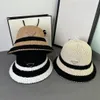 Chapeau de seau design printemps et été pour femmes, voyage de vacances, triangle en métal, impression de lettres, chapeaux seau