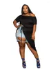 Shirt plus size dames kleding blouses femme tops streetwear mode elegante blouse off schouder t -shirt groothandel bulk drop