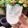 Koppar Saucers Natural Crystal Amethyst Rose Quartz White Cup Högkvalitativ läkning för presentsamling Hantverk Heminredning