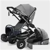 Strollers# Baby Stroller designer 3 brand in 1 Genuine Portable Carriage Fold Pram Aluminum Frame Delivery Kids Maternity Strollers Dhr1l