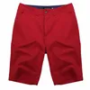 Herr shorts sommar casual shorts klassiska mens mode shorts bomull knä längd chinos sweatpants shorts stor storlek 44 maskulina botten strand z0216