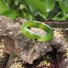 Cluster Rings Need Male And Female Models Natural Green Agate Jade Ring Finger Authentic Chalcedony Plants Into Thin Strips