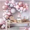 Decoración de fiesta 102 unids globo de oro rosa guirnalda arco kit boda cumpleaños globo decoración niños baby shower látex confeti globo gota dhacb