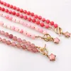 Collares colgantes Moda Bohemia Joyería Rosa Piedras Naturales Con Estrella Mujeres Collar Corto Regalo Dropship