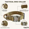 Dog Collars Leashes Military Tactical Collar With Control Handle Adjustable Nylon For Medium Large Dogs German Shepard Walking Tra Dhqcj