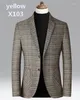 Herenpakken Brand Men Blazers Spring herfst Small Suit Business Outwear mode plaid print slank fit warme blazer jas meerdere stijlen