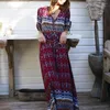 Party Dresses Bohemian Printing Long Dress Women Maxi Floral Print Retro Hippie Vestidos Chic Brand Clothing Boho