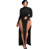 Plus size jurken voor vrouwen herfstkleding 5xl bodycon sexy jurk lange mouw elegant feest verjaardag groothandel drop