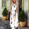 Повседневные платья пляжные платье удобно элегантная красочная цветочная печать свободна летняя женская одежда