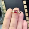 Clusterringen kjjeaxcmy fijne sieraden 925 sterling zilver ingelegde natuurlijke ruby ​​edelsteen vrouwelijke ring ondersteuning detectie trendy