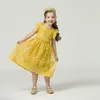 Robes de noël en dentelle pour filles, tenue princesse de fête de mariage, rouge, vêtements pour enfants, année 230217