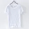 Men's T-Shirts Summer Pure Cotton T-shirt For Men O-Neck Solid Color Casual Thin T Shirt Basic Tees Plus Size Male Short Sleeve Tops Clothing 230217