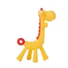 Cartoon Giraffe Shaped Baby Teether Silicone Food Grade Infant Teething Toys New Necklace Hanging Soothers Toy