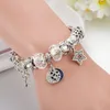 Charm-Armbänder mit Mond- und Sternen-Anhänger für Pandora, 925 versilbert, Schlangenkette, Party-Schmuck für Frauen, Freundin, Geschenk, transparentes Charms-Armband mit Originalverpackung