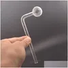 Rury palenia Wysokiej jakości szklana rura palnika oleju zgięta miska do paznokci do dab rig bong podróży DIY Toppuff Screwon Hookah Shihsa 10pcs Drop dhyina