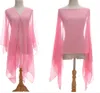 Summer Beach Châles Wraps Maillots de bain pour femmes Bikinis Cover Up Loose Solid Sheer Chiffon Poncho Batwing Tunique Top Blouse Chemises surdimensionnées