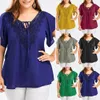 Bloups feminina camisas de verão chiffon tops femininos de crochê de crochê de renda vintage flare grande elegante solto 5xl big plus tamanhos 230217