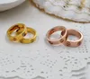 4 mm 5 mm 6 mm titanium stalen zilveren liefdesring mannen en vrouwen ringen rose goud luxe designer sieraden cadeau