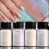 Nail Glitter 1Box Chrome Poudre Holographique Aurora Pigment Pour Ongles Dip DIY Art Décorations