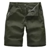 Herr shorts sommar shorts Men100 Cotton Casual Men Shorts Bermuda Masculina Male raka solida blixtlåsbyxor byxor manliga taktika shorts z0216