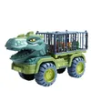 Action Toy Figure Dinosauri Auto di grandi dimensioni Trasporti Car Toy Cartoon Indominus Rex Jurassic World Simulation Aminal Giocattoli per bambini Regali di compleanno 230217