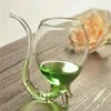 Wine Glasses Whiskey Glass Heat Resistant Sucking Juice Milk Cup Tea With Drinking Tube Straw