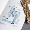 Confezione regalo 3 cm 5 m 1 pz Abito blu Signore e signori Design Washi Nastro adesivo Adesivo fai da te Scrapbook Etichetta adesiva Mascheratura Decorazioni per la casa