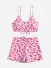 Floral Print Drawstring Bikini 2023 Women High Waist Swimsuit Shorts Swimwear Female Bathing Suit Swimming Summer Beachwear