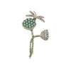 Brosches Fashion Lotus Seed Dragonfly Brosch Alloy Drop Oil Plant Corsage