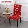 Chair Covers Stretch Christmas One-piece Removable Anti-dirty Slipcover El Year Decoration Dining Seat CoverChair