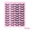 Multilayer Thick Curled False Eyelashes Naturally Soft & Vivid Handmade Reusable Russian D Curling Fake Lashes Extensions Eyes Makeup Accessory