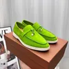 Zapatos de diseñador originales de Italia Rolopiana primavera otoño nuevo LP pareja de la suerte cuero suave cuero de vaca hombre perezoso empuja en plano Casual