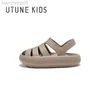 Sandals UTUNE Roman Sandals For Boys Girls Summer Children Beach Shoes Kids 4~12Y Non-slip Outdoor Slippers Breathable EVA Soft W0217