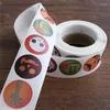 Present Wrap Halloween Stickers Packing Pumpkin Mini Sticker Party Style Seals Etiketter Decoration Supply