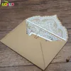 Cartes de voeux 10PC Laser Vintage Kraft Invitation de mariage avec enveloppes attachées corde pour la décoration fournitures de fête