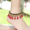 Anklets Bohemian Ethnic Style Vintage Handmade Water Drop Bells Tassels Bracelets Women Street Shoot Sexy Beach Feet Jewelry