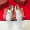 Italien original designer skor rolopiana gör bara dongguan varor för att gå ur komfort. År våren Summer Flat Sole Single Shoes Cashmere Small Leather LP Lefu