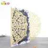 Greeting Cards 50set Inc237 Sky Blue Hollow Flowers Laser Cut Wedding Invitation Square Shape Engagement Party