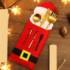 Dinnerware Sets 3Pcs/set Christmas Cutlery Cover Cute Santa Snowman Elk Knive Fork Chopsticks Holders Home Dinner Xmas Year Tableware Decor