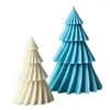 Candles Large Geometric Spinning Pine Silicone Candle Mold Handmade Christmas Tree Aromatherapy Gypsum Resin Soap Mould Home Decor Gifts 230217