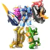 Figury zabawki akcji 7 w 1 Mini Force 2 Super Dino Power Transformation Robot Figure Action Figure Miniforce x Deformacja Dinozaur Mecha 230217