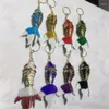 Porte-clés en gros 10 pièces chine pékin en vedette artisanat cloisonné poisson rouge pendentif ornement de noël