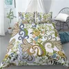 Juegos de cama Home Living Luxury 3D Golden Paisley Print 2/3 Uds. Funda nórdica suave, juegos de cama para niños, tamaño Queen y King EU/US/AU