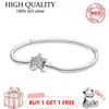 Bangle Luxury 100% 925 Silleling Srebrna Pantarza Bransoletka węża wąż oryginalne uroki dla kobiet biżuteria DIY 230216