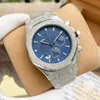 남성 시계 모든 다이얼 작업 쿼츠 타이밍 시계 41mm 비즈니스 손목 시계 Montre de Luxe Leisure Wrist Watch