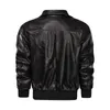 Männer Jacken Winter Retro Leder Outwear Bomber Winderbreaker Casual Motorrad Männlichen Pelz Kragen Outcoat 230217